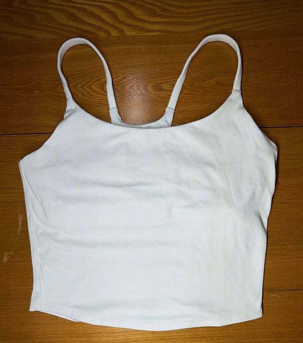 All in Motion White Athletic Tank Top Crop Cami